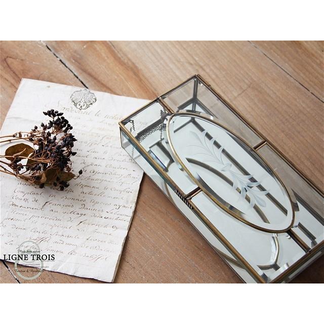 ジュエリーボックス大 アクセサリーケース 収納 小物入れ エッチング