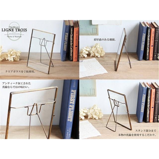 ブラスフォトフレーム スタンド型 中 アートフレーム シンプル 写真