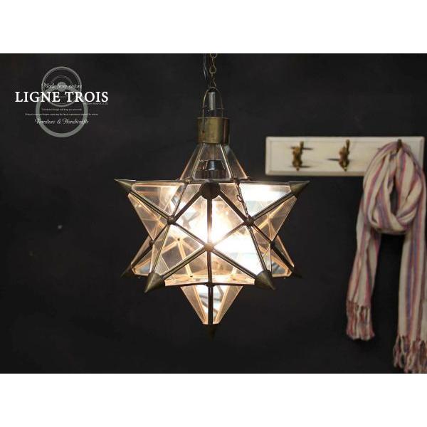 エトワールフラット コンセント用 星型ペンダントランプ ガラス照明