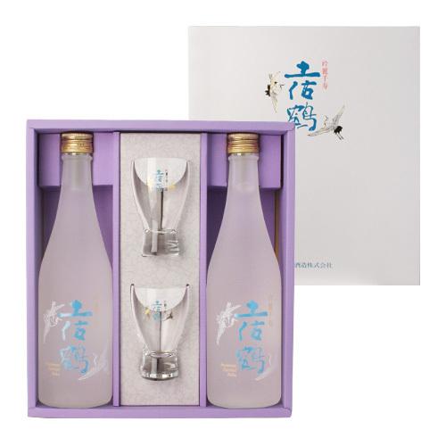 日本酒 吟醸千寿 土佐鶴 500ml 2本入 専用グラス付き 化粧箱付き 高知