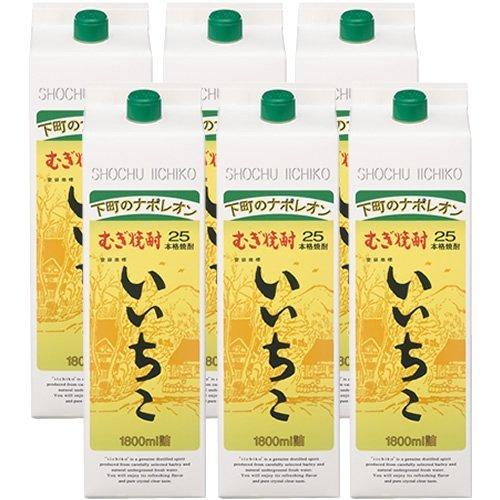 いいちこ25度 本格むぎ焼酎 いいちこ 25度 麦焼酎 25度 1.8Lパック×6本