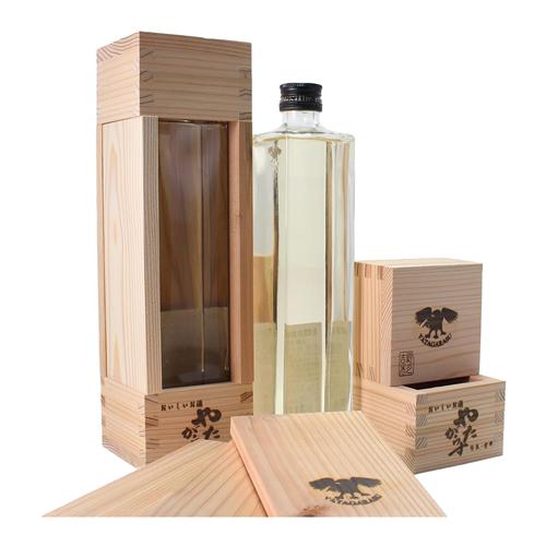 日本酒 吉野杉で造った枡2個付 やたがらす たる酒かおりすぎます 500ml