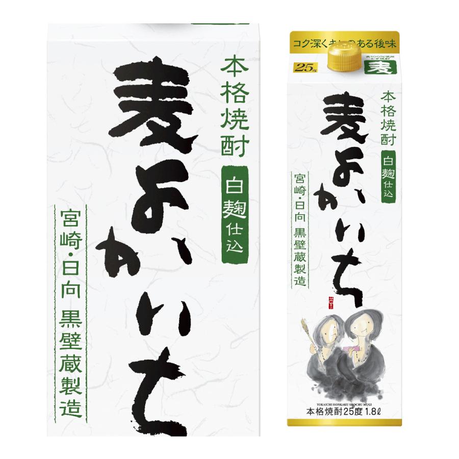 焼酎 麦焼酎 送料無料 本格麦焼酎 よかいち 麦 麦焼酎 25度 1.8Lパック×12本 2ケース販売 長S｜likaman｜03