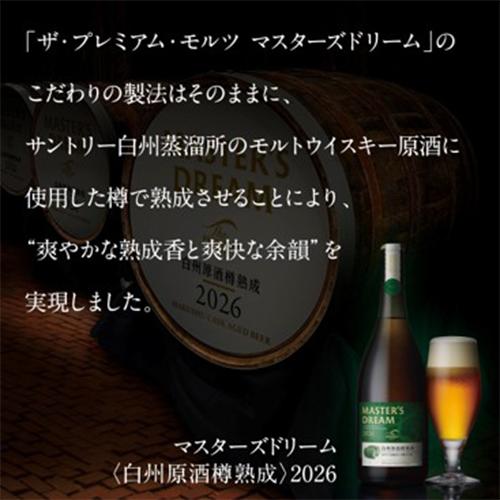 SUNTORY - 【最高限度1500円OFF引き換え証】サントリー ザ 割り増し金 モルツ マスターズいき込み 白州原酒樽生まれ育つ 瓶 715ml×12本 貨物輸送無料 木樽生まれ育つ続きもの BMDHBF 長S