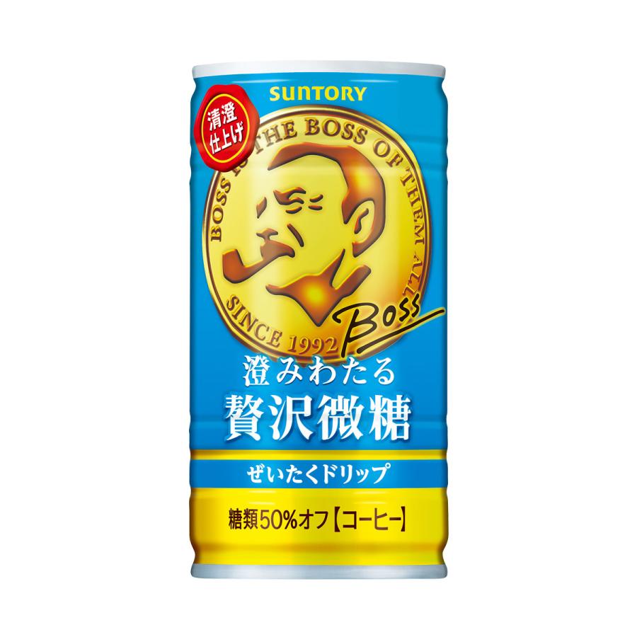 サントリー ボス 澄みわたる贅沢微糖 185g 5＋1本×5セット 合計30本 1