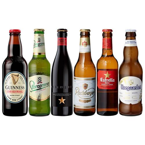 世界のビール6本飲み比べ 訳ありセール 第2弾 スペイン産高級ビール入 スペイン 長S2 激安店舗 ベルギーなど6ヵ国のビールが大集結 ドイツ 480円
