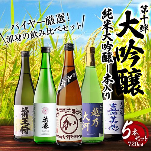 日本酒 純米大吟醸入 大吟醸 飲み比べセット 720ml 5本 送料無料 半額
