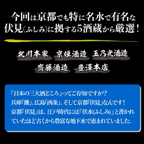 日本酒 大吟醸 セット 飲み比べ 送料無料 京都 伏見 地酒 1800ml×5本 純米大吟醸 大吟醸 純米 1.8L 長S｜likaman｜07