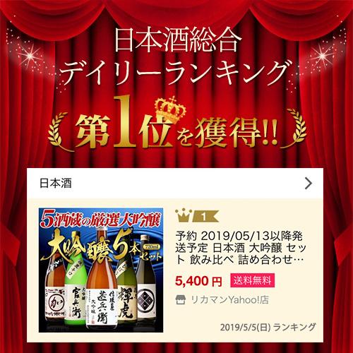 日本酒 飲み比べセット 大吟醸 1800ml 5本 半額 衝撃の50％オフ 一升瓶