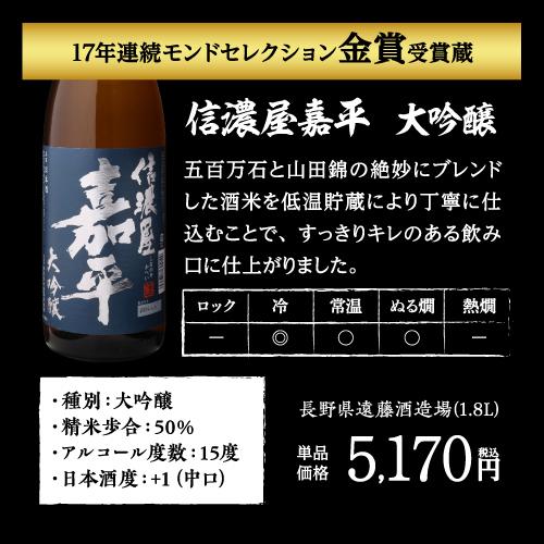 日本酒 飲み比べセット 大吟醸 1800ml 5本 半額 衝撃の50％オフ 一升瓶