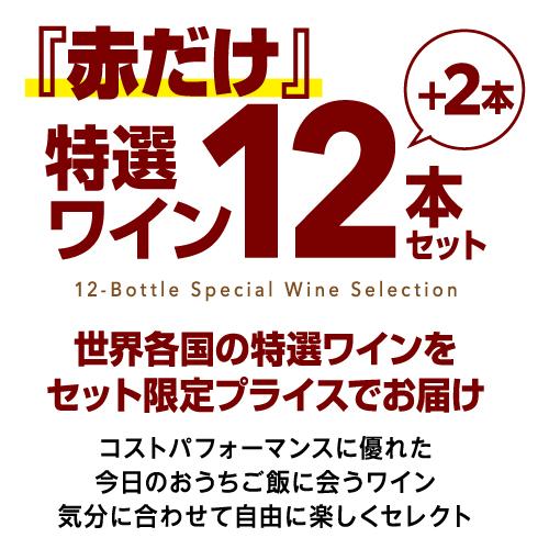 ワインセット ワイン 赤ワイン セット 12本＋2本(14本セット) 送料無料