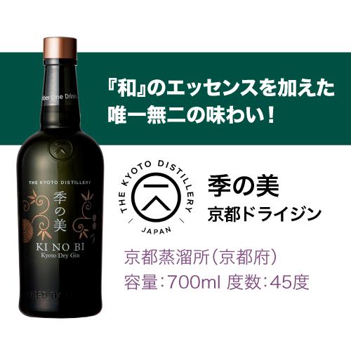 送料無料 ジャパニーズ クラフト ジン 4本セット 第3弾 季の美 KINOBI