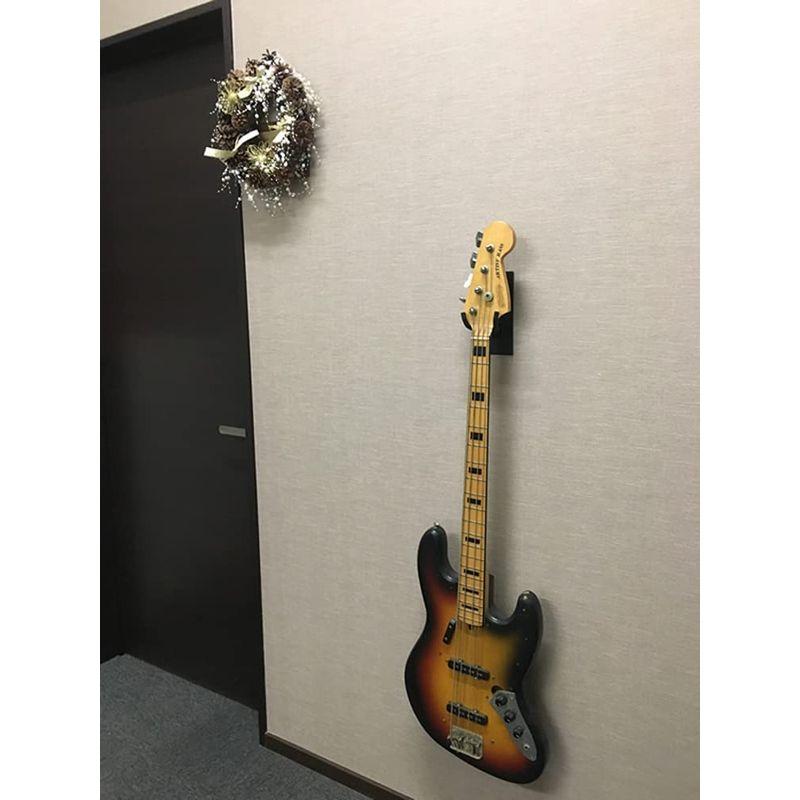 壁美人 ホチキスで取付壁掛けフック 石こうボード専用ギター掛け ギターヒーロー 黒 痕が目立たない GH-02B