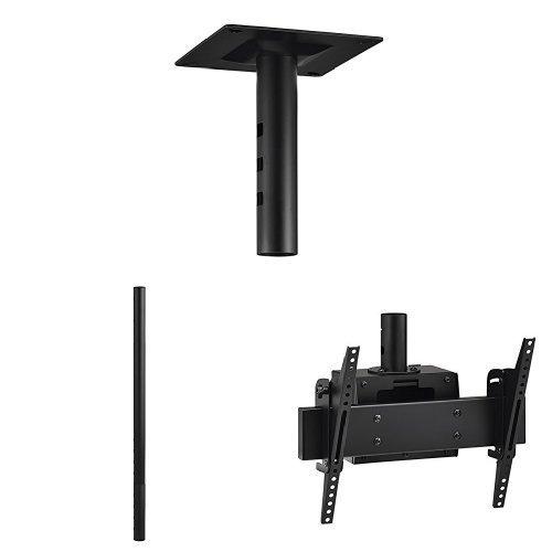 期間限定送料無料 テレビ天吊り金具 55ｖ型 パイプ1400 1650mm ブラック 保障できる Mediquicklab Com