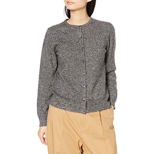 高級素材使用ブランド カシミヤベーシック カーディガン ガーデリヨン Lyon ガーデリヨン De Gare クルーネックカーデ M メランジグレー レディース カーディガン ボレロ