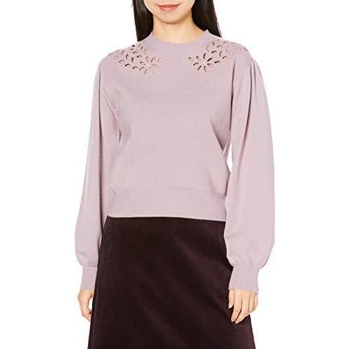 新作 ドゥ ソン トランテアン モード 36 ラベンダー レディース カットワーク刺繍モックネックニット セーター 長袖 Terresrouges Com