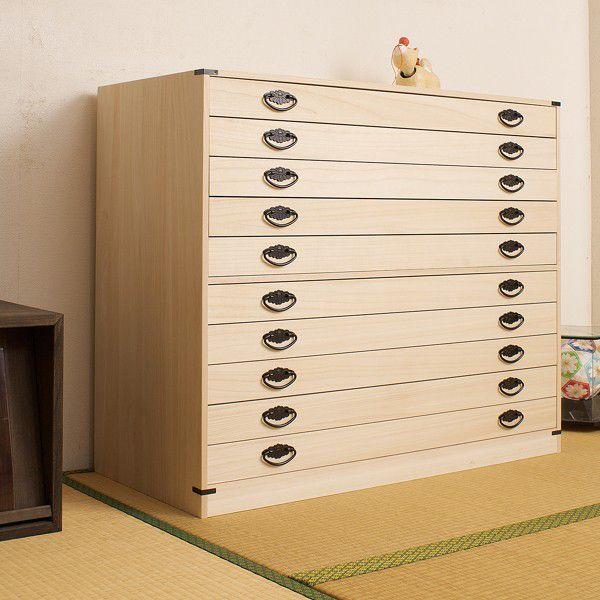 国産完成品 隠しスペ−ス付き桐タンス10段 : 家具のライク - 通販