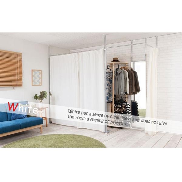 突っ張り間仕切りカーテン L字コーナー型 nj-0580 nj-0581 : 家具の