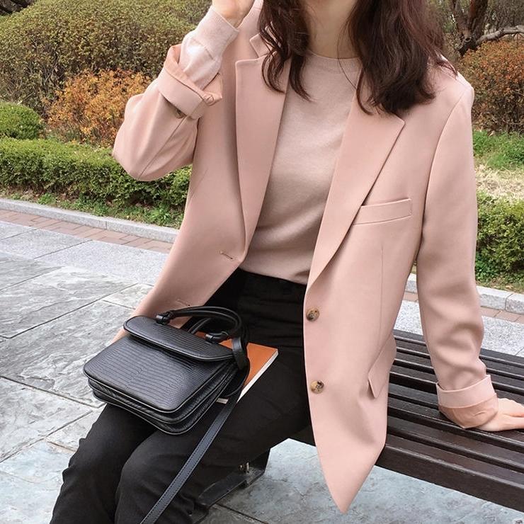 テーラードジャケット レディース 春新作 40代 アウター 無地 ピンク ホワイト シンプル スーツ エレガント ベーシック 定番 オフィス カジュアル 05 Like Home 通販 Yahoo ショッピング