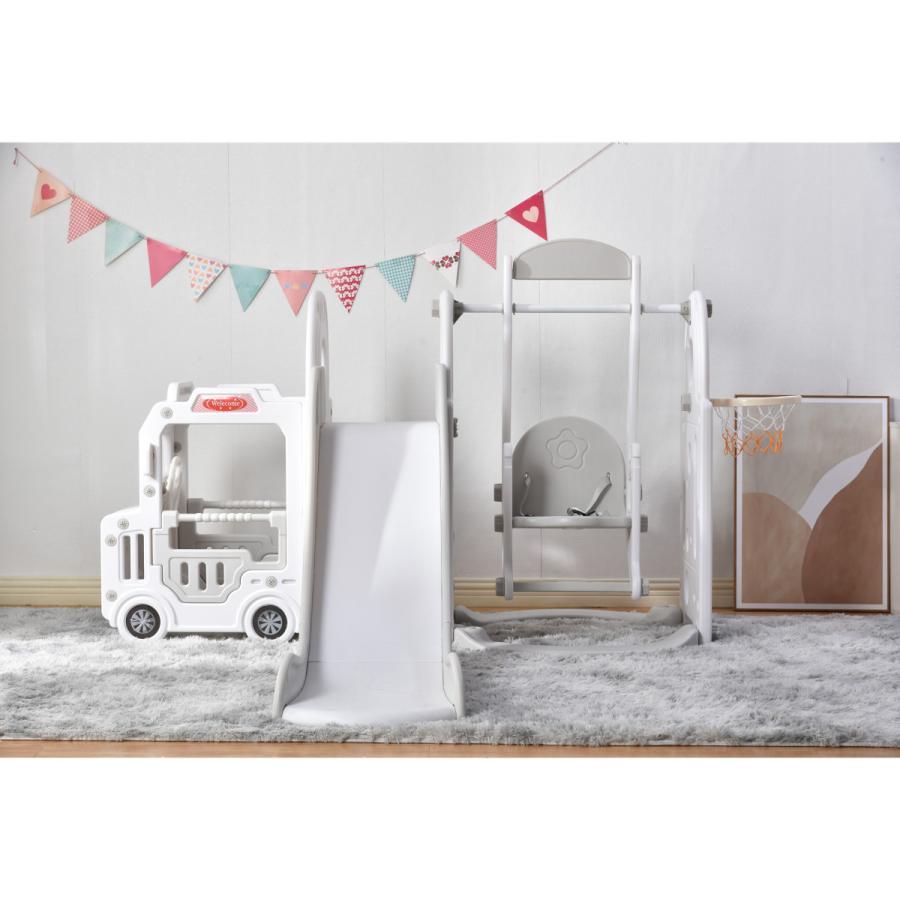 滑り台 バスすべり台 ブランコ バスケットゴール ボール遊び 室内遊具 すべりだい 屋内 家庭用 子供 キッズ 男の子 重量