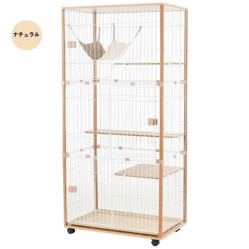 猫ケージ 3段 大型 キャットケージ 木製フレーム キャスター付 ハンモック付き ペットケージ 多頭飼い ゲージ 2段可能 留守番 保護 脱走防止 一年保証 猫 ペットケージ ゲージ 留守番 脱走防止 ケージ ペット