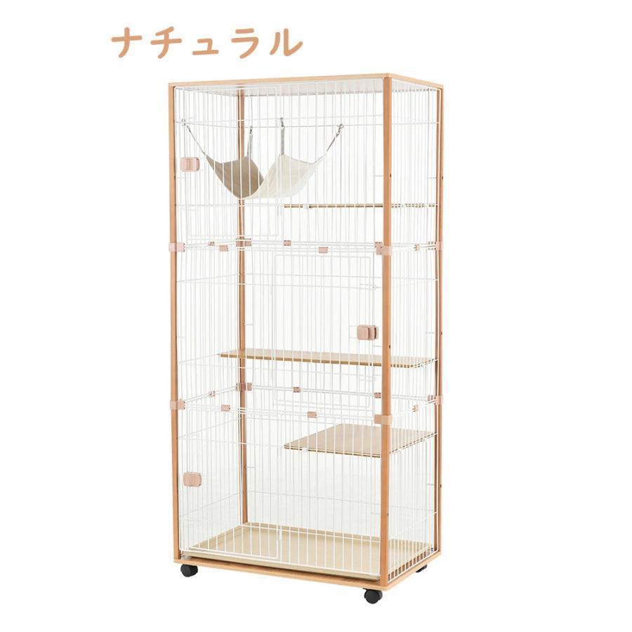 猫ケージ 3段 大型 キャットケージ 木製フレーム キャスター付 ハンモック付き ペットケージ 多頭飼い ゲージ 2段可能 留守番 保護 脱走防止 一年保証 猫 ペットケージ ゲージ 留守番 脱走防止 ケージ ペット