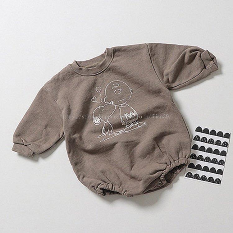 送料無料 スヌーピー 長袖ロンパース 色違いコーデ Snoopy 子供服 ベビー服 春秋冬 女の子 男の子 赤ちゃん 兄弟 姉妹 キャラクター 70cm 90cm 0歳2歳 Baby29 Lilian 通販 Yahoo ショッピング