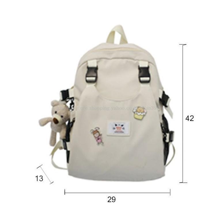 日本の職人技 リュック 韓国 大学生 高校生 中学生 女子 かばん 大きめ 多収納 バッグ バックパック 大容量リュックサック 通勤 通学 レディース リュックサック デイパック カラー ホワイト Www We Job Com