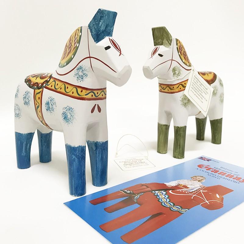 アンティークの陶製ダーラナホース アンティークの陶製ダーラナホース