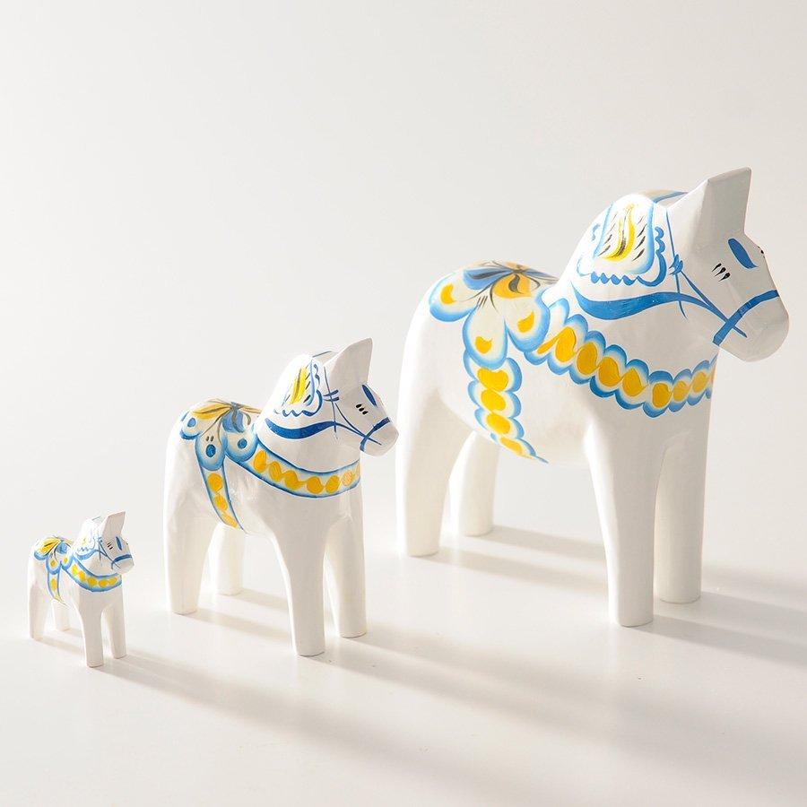 ダーラナホース 10cm スウェーデンホワイト Grannas グラナス