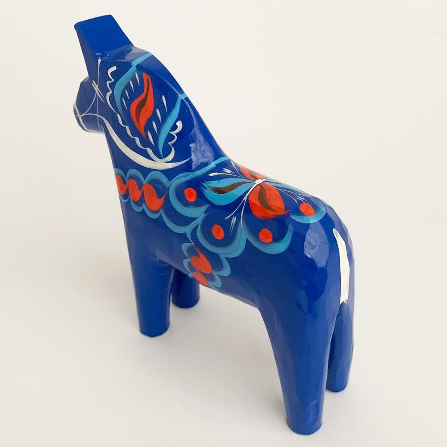 ダーラナホース 13cm ブルー Grannas グラナス : 北欧雑貨のLiLiCoCo