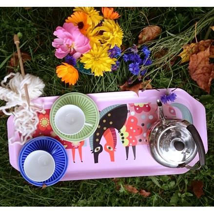 白樺トレイ ホーストレー ピンク 横長 北欧 Anna Zetterlund アンナゼ