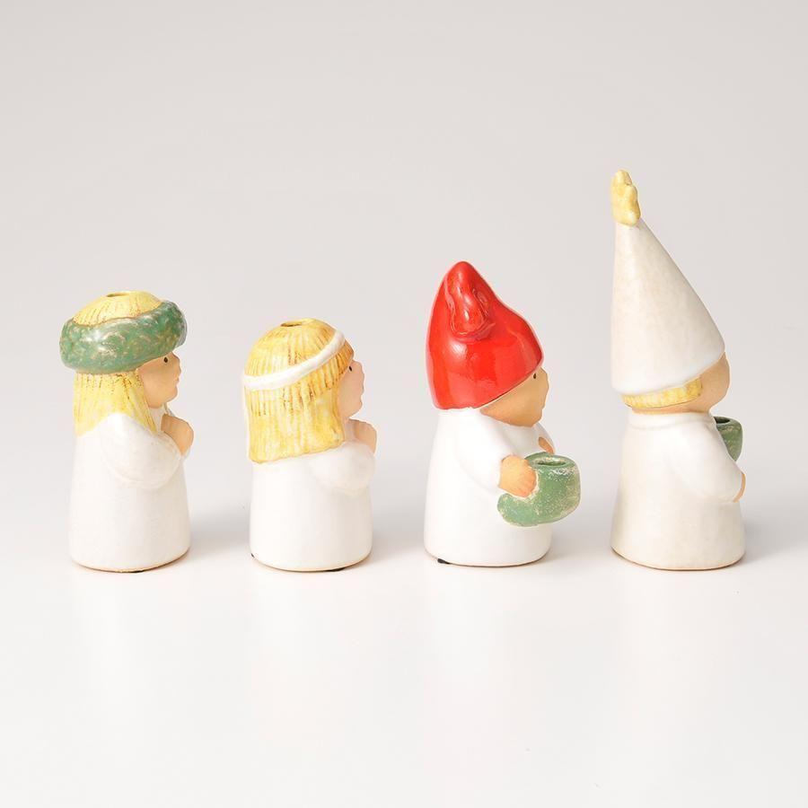 ヴィンテージ Lisa Larson キャンドルホルダー4体セット 聖ルチア祭