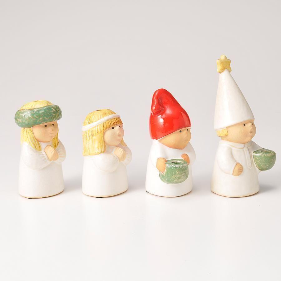 Lisa Larson リサラーソン キャンドルホルダー 赤 b Lisa Larson｜Sleding Tomte/リサラーソン クリスマス キャンドル