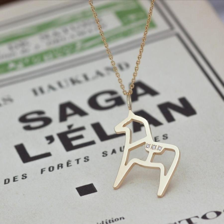 LiLiCo× SISTINA　K10 ダーラヘスト ゴールド チャーム　ホース ペンダントトップ　LiLiNa018_6