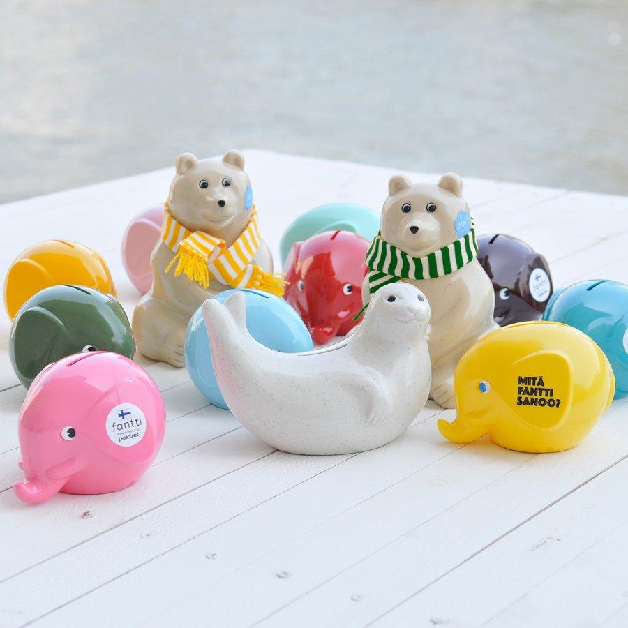 エレファントバンクS グリーン 貯金箱　fantti ファンティ 　Elephant Money box　PLASTEP（プラステップ）｜lilicocoshop｜06