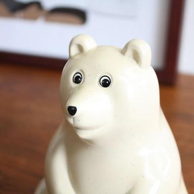 マフラー付き白くま貯金箱 ピンク Polar Bear ポーラーベアー