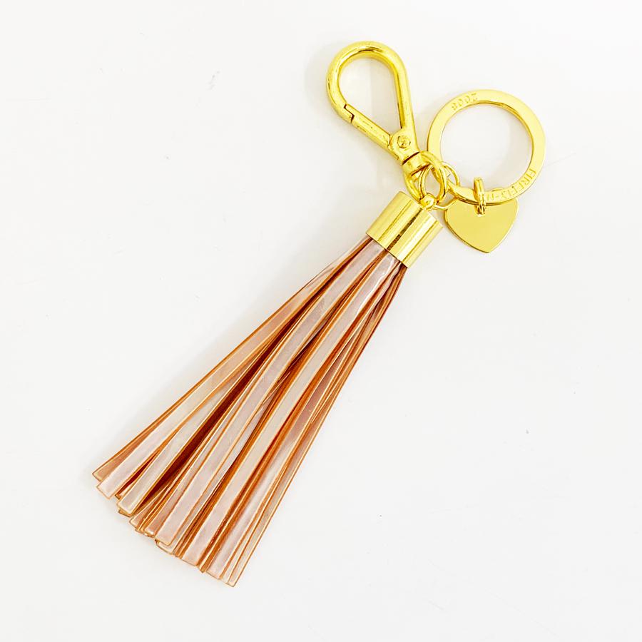 ✨アンコキーヌ✨バタフライガーデンゴールドべゼル✨パープル✨箱無し✨ タッセルリフレクター 反射板 ゴールデンキャラメル 北欧キーホルダー