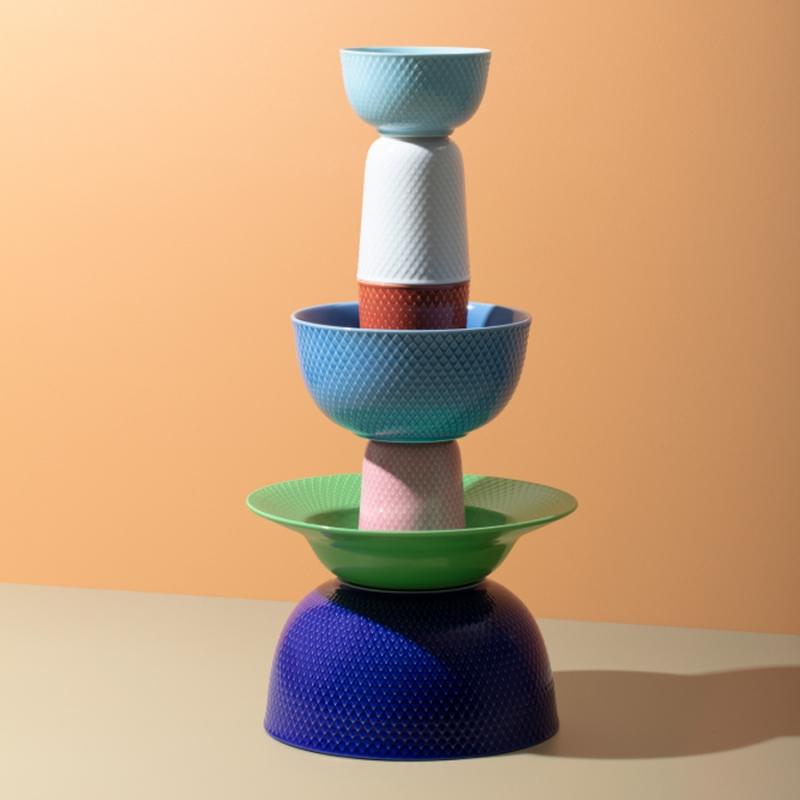 ボウル 直径22cm ダークブルー RHOMBE COLOR ロンブカラー LYNGBY