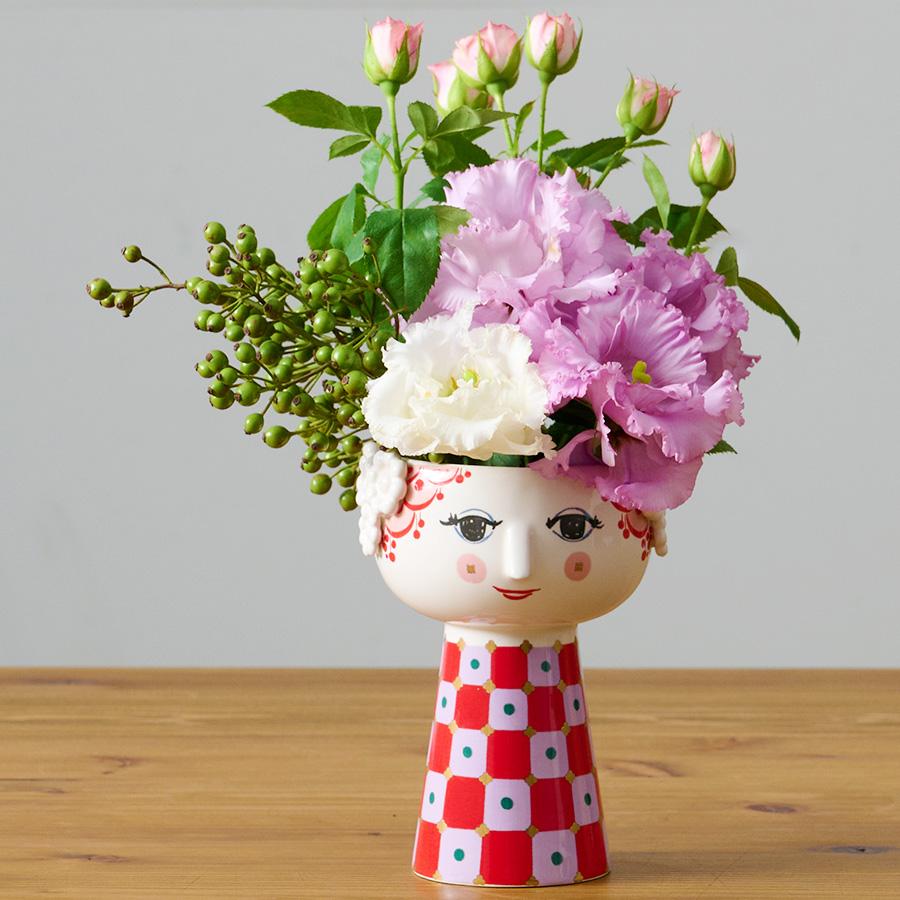 フラワーベース EVA エヴァ レッド BJORN WIINBLAD ビヨン