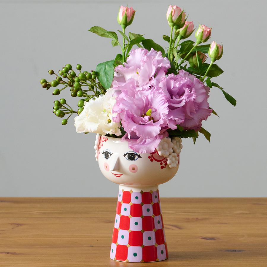 フラワーベース EVA エヴァ レッド BJORN WIINBLAD ビヨン・ヴィン