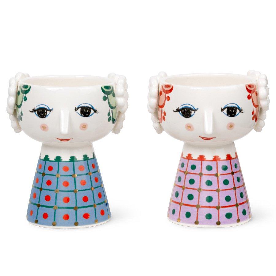 キャンドルホルダー ペアセット EVA エヴァ グリーン・レッド BJORN