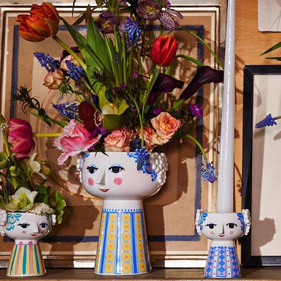 フラワーベース EVA エヴァ ライトブルー H18.5cm BJORN WIINBLAD