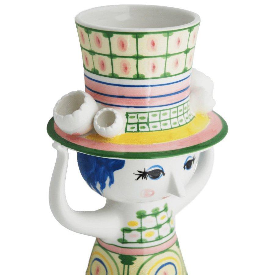 フラワーベース Lady with Hat レディウィズハット グリーン H24.5cm