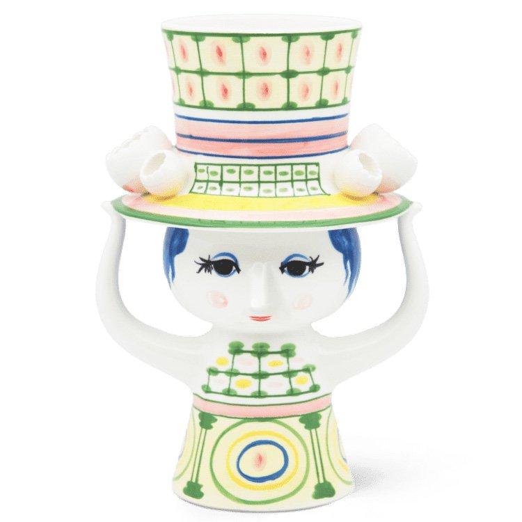 フラワーベース Lady with Hat レディウィズハット グリーン H24.5cm