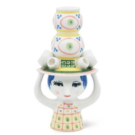 キャンドルホルダー/フラワーベース Lady with Hat レディウィズハット  H16cm BJORN WIINBLAD（ビヨン・ヴィンブラッド）帽子をかぶった女性の画像