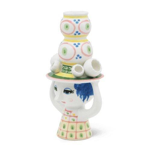 キャンドルホルダー/フラワーベース Lady with Hat レディウィズハット  H16cm BJORN WIINBLAD（ビヨン・ヴィンブラッド）帽子をかぶった女性の画像