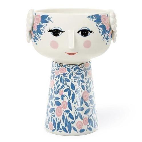 フラワーベース EVA エヴァ ブルー/ローズ H18.5cm BJORN WIINBLAD