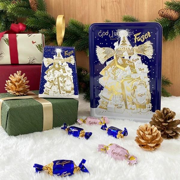 ムーミン GodJul 缶 ブルー クリスマス カール・ファッツェル ミルク