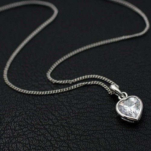 スワロフスキー エレメント ハート ネックレス ペンダント K18 18金GP